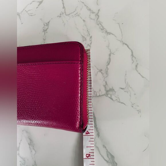 Diane Von Furstenberg Dark Pink Zip Around Wallet - Picture 12 of 13